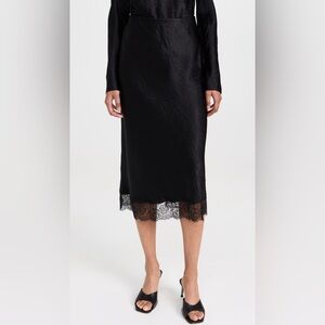 Rails Ebony Black Midi Skirt Lace XS NWOT